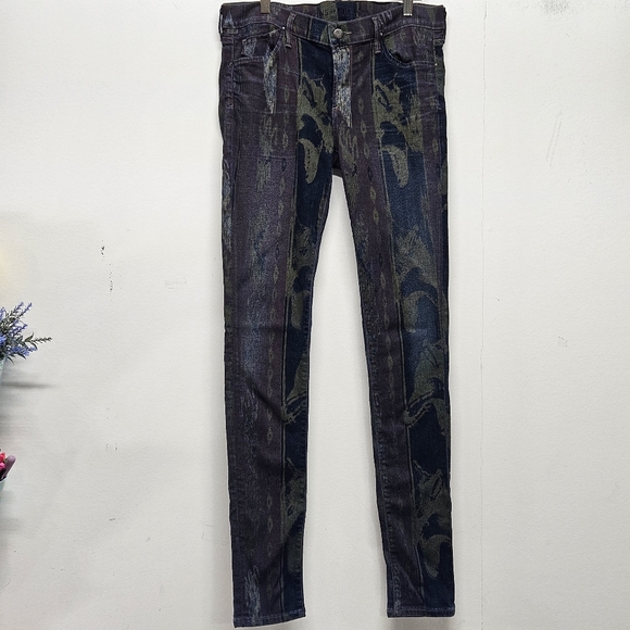 Citizens of Humanity Avedon Beowulf Aztec Print Low Rise Skinny Jeans 30 - Picture 2 of 16